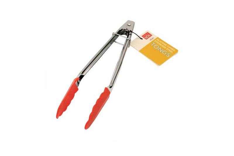 STAINLESS STEEL SILICONE TIPPED TONGS (12322061)